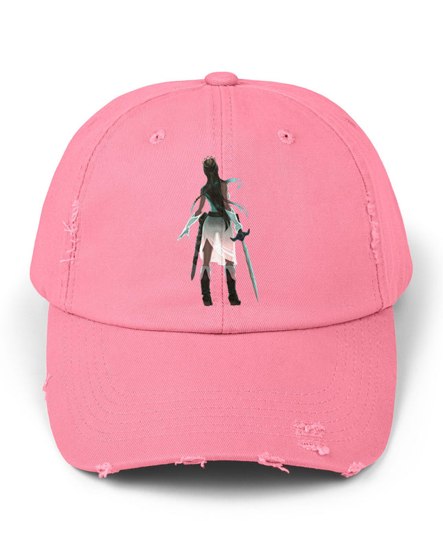 "Female warrior" Unisex Distressed Cap
