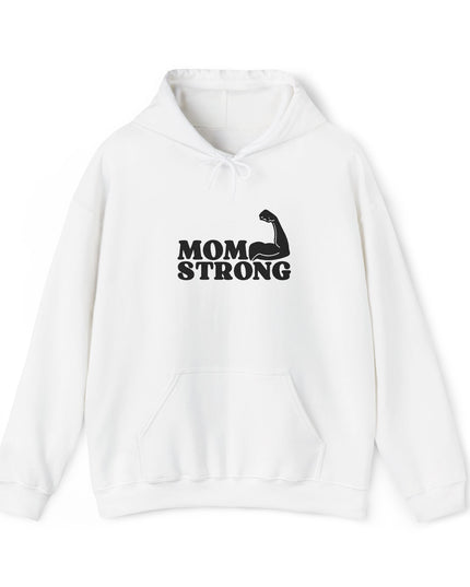 "Mom Strong (Black embroidery)" Unisex Heavy Blend Hooded Sweatshirt