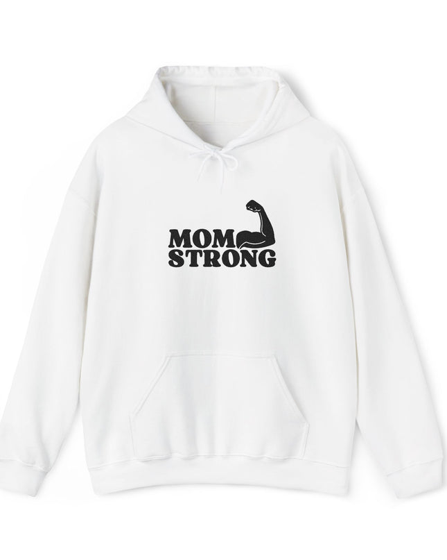 "Mom Strong (Black embroidery)" Unisex Heavy Blend Hooded Sweatshirt