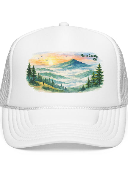 "Marin County, Where the Hills Meet the Sky" Foam Trucker Hat