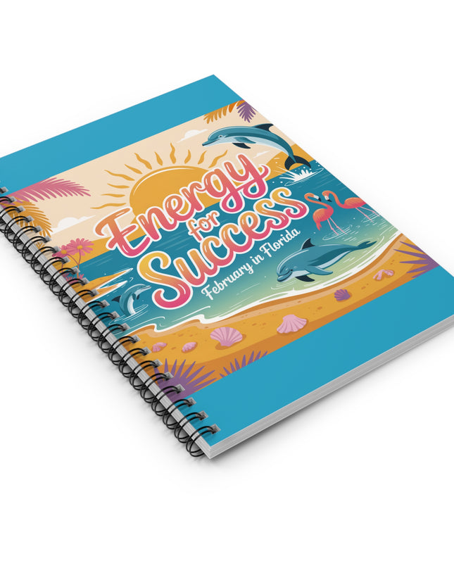 "February in Florida, Energy for Success" Spiral Notebook - Ruled Line