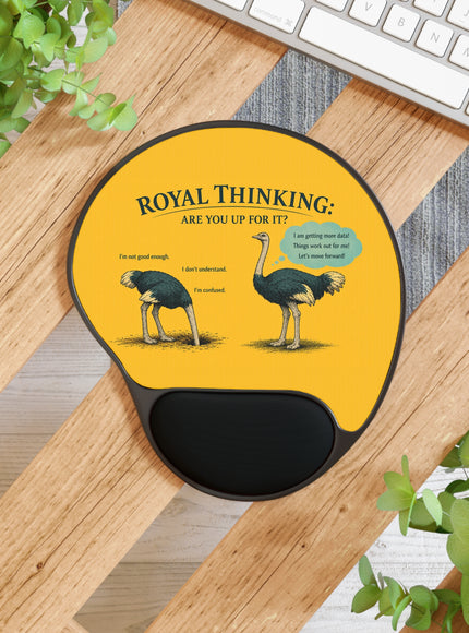 "Ostrich" Mouse Pad With Wrist Rest
