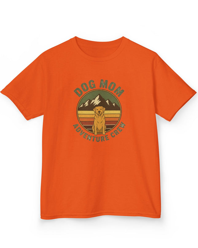 "Dog Mom Adventure Crew" Kids Heavy Cotton Tee
