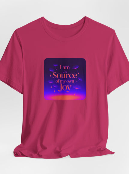 "I Am the Source of my Own Joy, (Energy for Success)" Women's and Men's Jersey Short Sleeve Tee