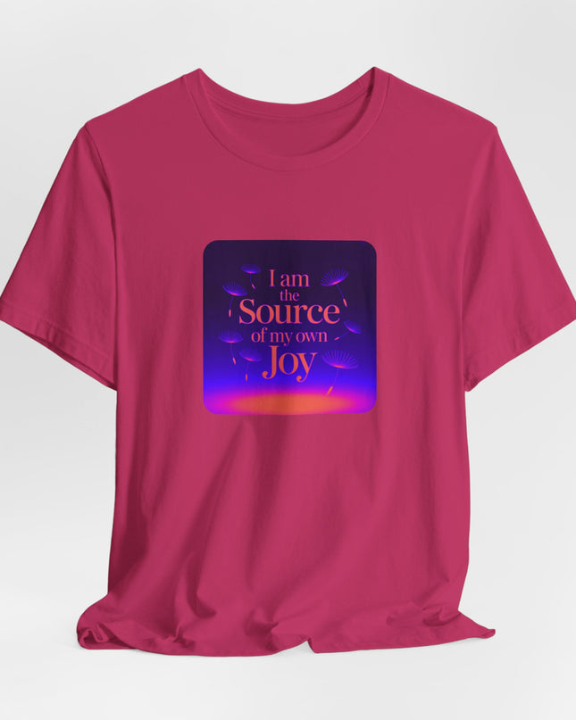 "I Am the Source of my Own Joy, (Energy for Success)" Women's and Men's Jersey Short Sleeve Tee