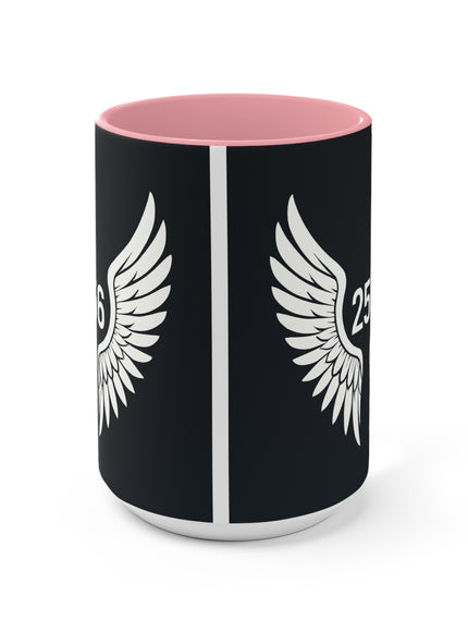 "Angel Simple Wing 256" Accent Mugs