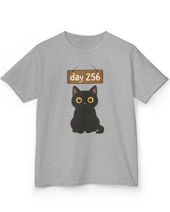Day 256, no blinking black cat Kids Heavy Cotton Tee by Gildan 5000B