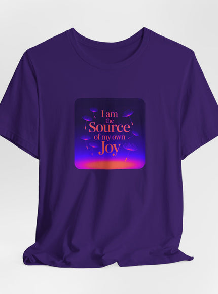 "I Am the Source of my Own Joy, (Energy for Success)" Women's and Men's Jersey Short Sleeve Tee