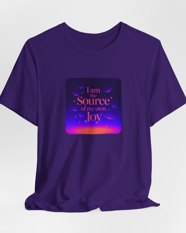"I Am the Source of my Own Joy, (Energy for Success)" Women's and Men's Jersey Short Sleeve Tee