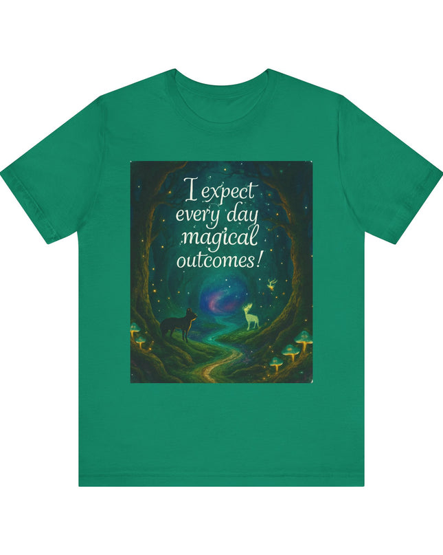 "I expect every day magical outcomes!" Men's and Women's Jersey Short Sleeve Tee