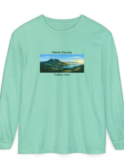 "Marin County - Endless Views" Unisex Garment-dyed Long Sleeve T-Shirt