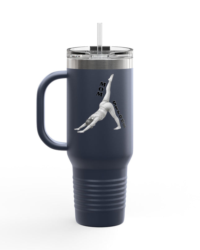 "Mom Strong Pilates" Insulated Travel Mug, 40oz
