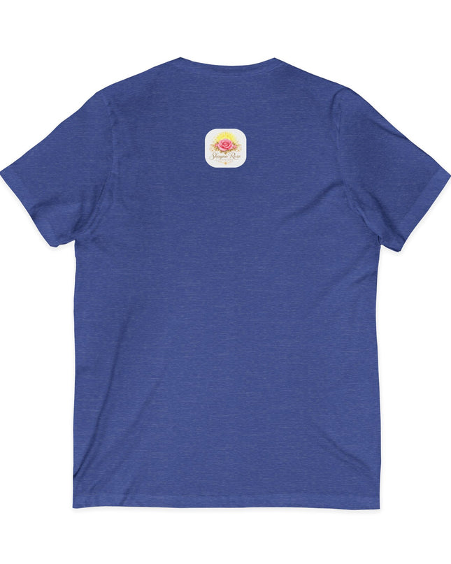 "Happy Valentine's Day" Unisex Jersey Short Sleeve V-Neck Tee