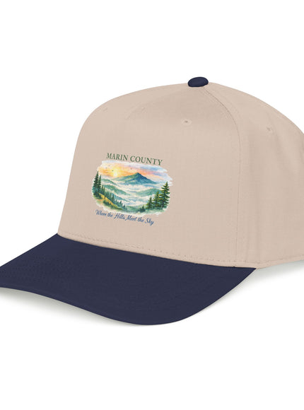 "Marin County, Where the Hills Meet the Sky" Mid Profile Baseball Cap