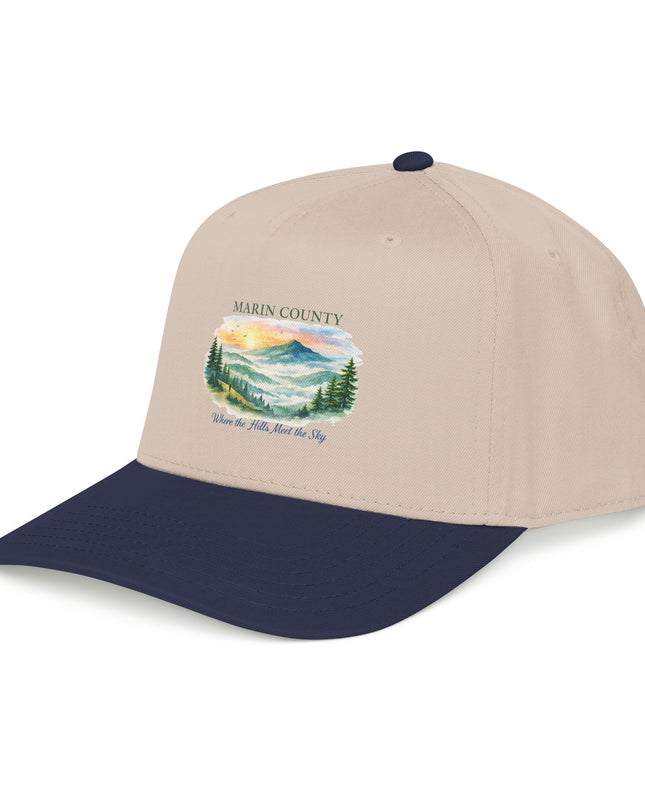 "Marin County, Where the Hills Meet the Sky" Mid Profile Baseball Cap