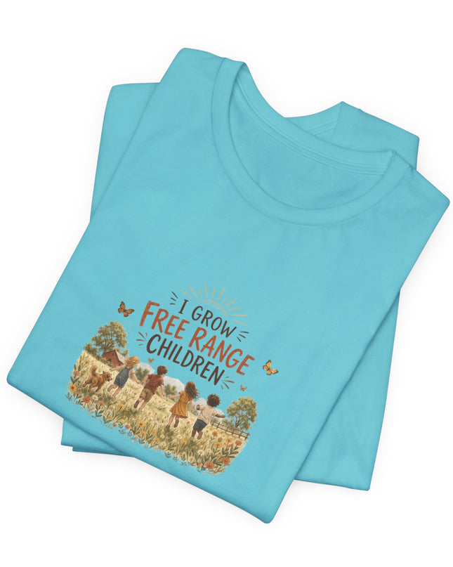 "I Grow Free Range Children" Unisex Jersey Cotton Tee