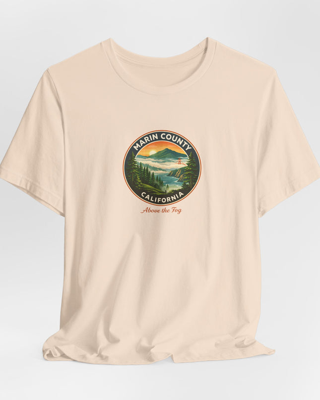 "Marin County, Above the Fog" Unisex Jersey Short Sleeve Tee
