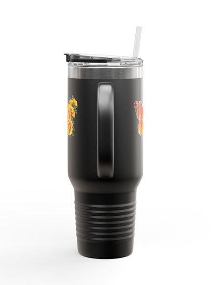 "Butterfly Poppies" Insulated Travel Mug, 40oz