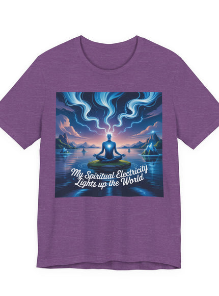 "My spiritual electricity lights up the world" Unisex Jersey Short Sleeve Tee