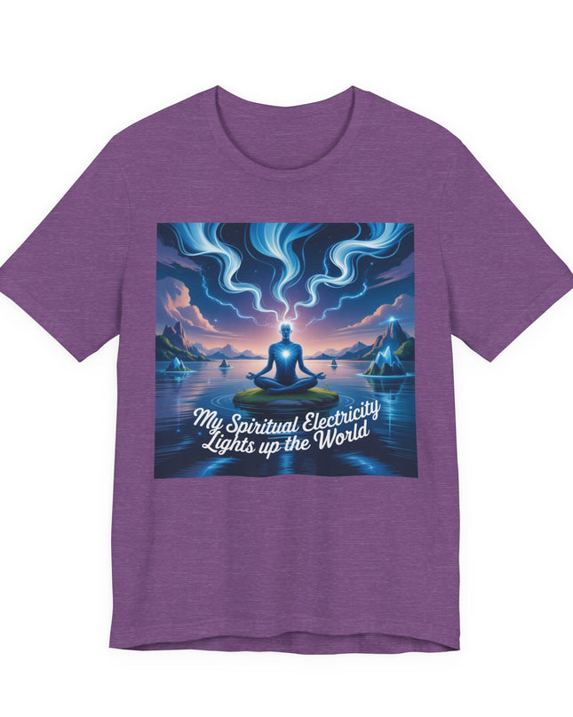 "My spiritual electricity lights up the world" Unisex Jersey Short Sleeve Tee