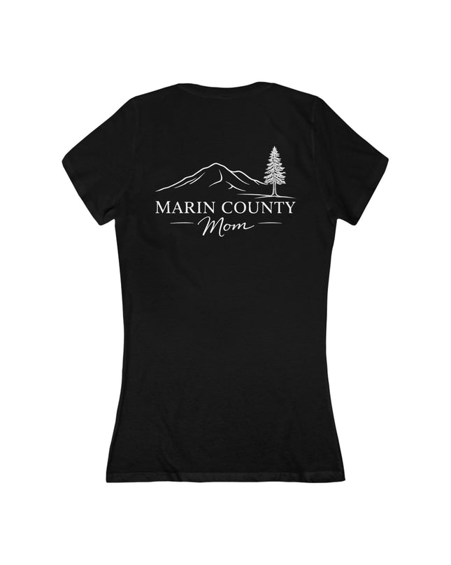 "Marin County Mom" Women's Jersey Short Sleeve Deep V-Neck Tee