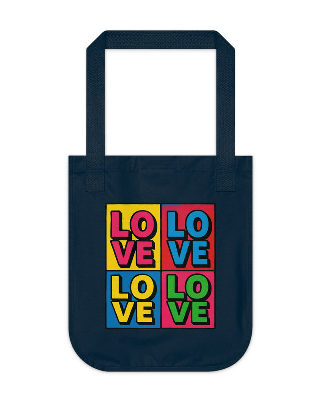 "Love – Andy Warhol Style" Organic Canvas Tote Bag