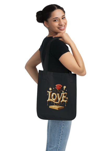 "Love (Salvador Dali style)" Organic Canvas Tote Bag