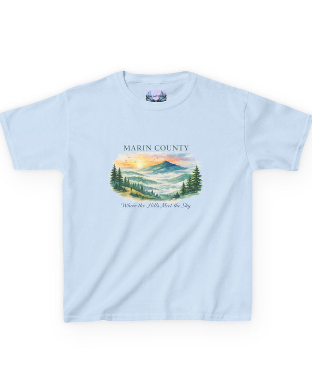"Marin County, Where the Hills Meet the Sky" Kids Heavy Cotton Tee