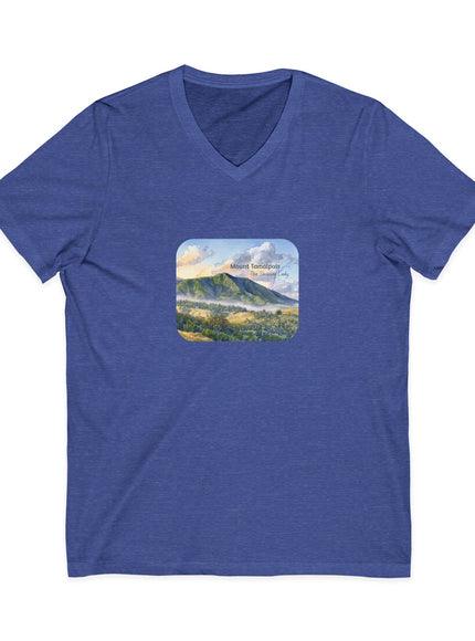 "Mount Tamalpais, the Sleeping Lady" Mount Tamalpais, the Sleeping LadyUnisex Jersey Short Sleeve V-Neck Tee