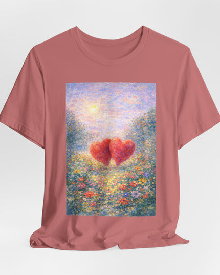 "Valentine's Day - Monet Style" Unisex Jersey Short Sleeve Tee