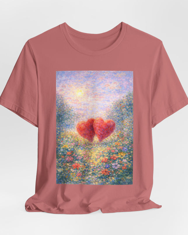 "Valentine's Day - Monet Style" Unisex Jersey Short Sleeve Tee