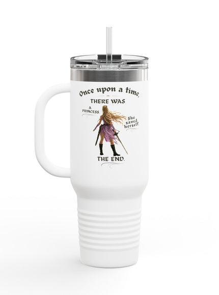 "She Saved Herself" Insulated Travel Mug, 40oz