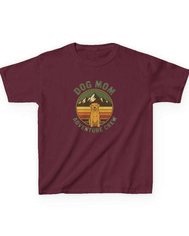 "Dog Mom Adventure Crew" Kids Heavy Cotton Tee