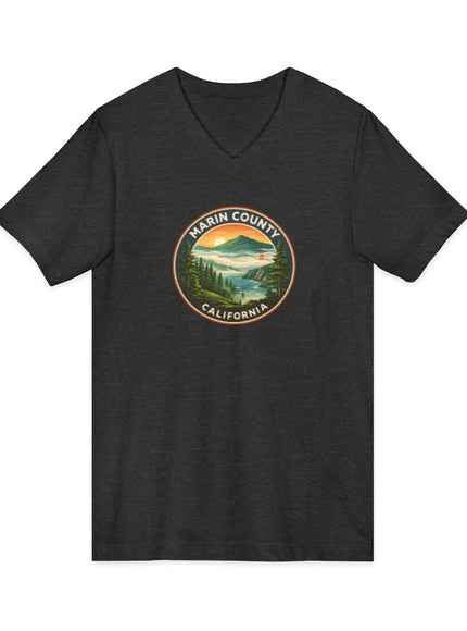 "Above the fog" Unisex Jersey Short Sleeve V-Neck Tee