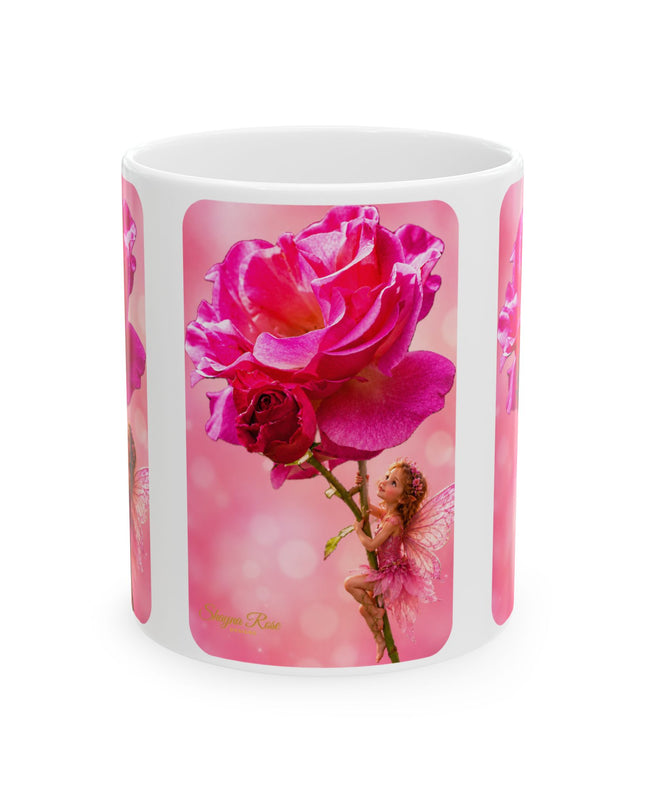 "Fairy Rose" Ceramic Mug, (11oz, 15oz)