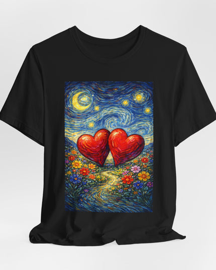 "Valentine's Day - Vincent Van Gogh Style" Unisex Jersey Short Sleeve Tee
