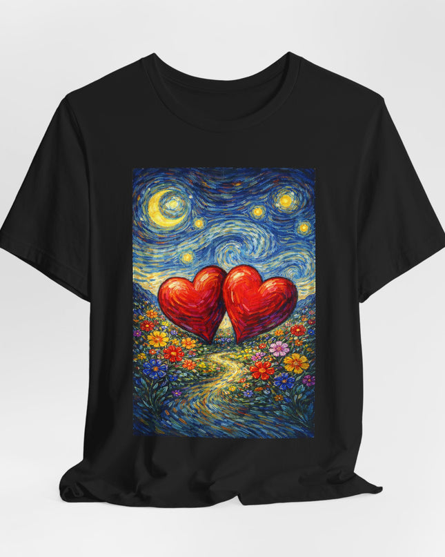 "Valentine's Day - Vincent Van Gogh Style" Unisex Jersey Short Sleeve Tee