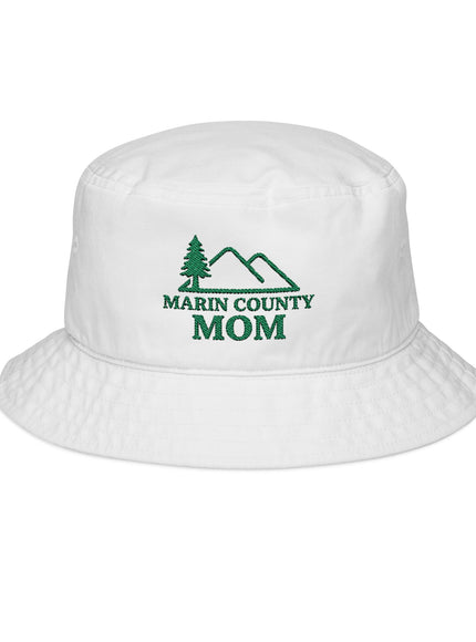 "Marin County Mom" Bucket Hat (Green Embroidery)