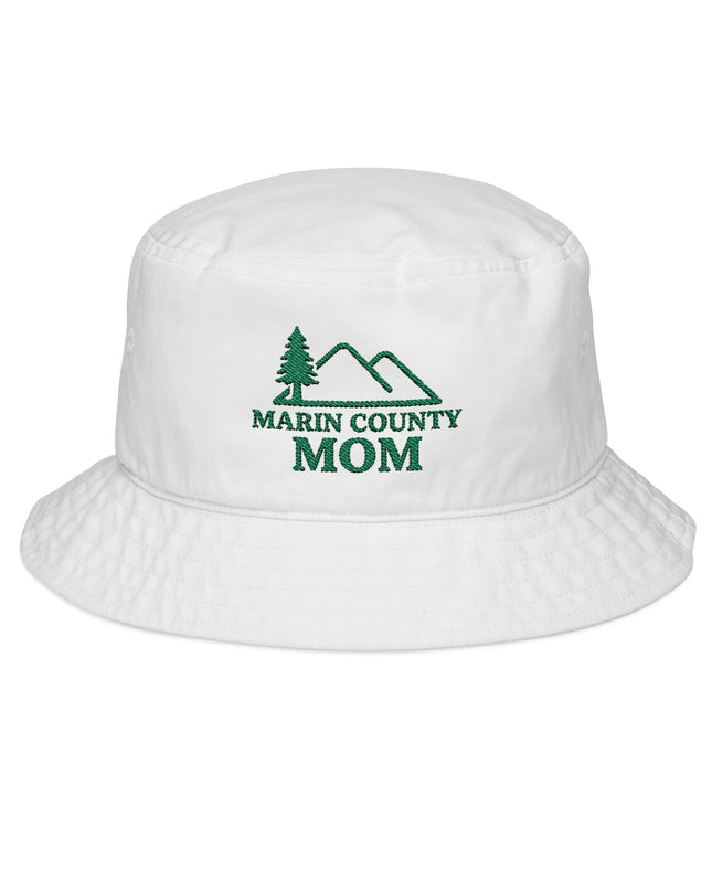 "Marin County Mom" Bucket Hat (Green Embroidery)