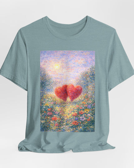 "Valentine's Day - Monet Style" Unisex Jersey Short Sleeve Tee