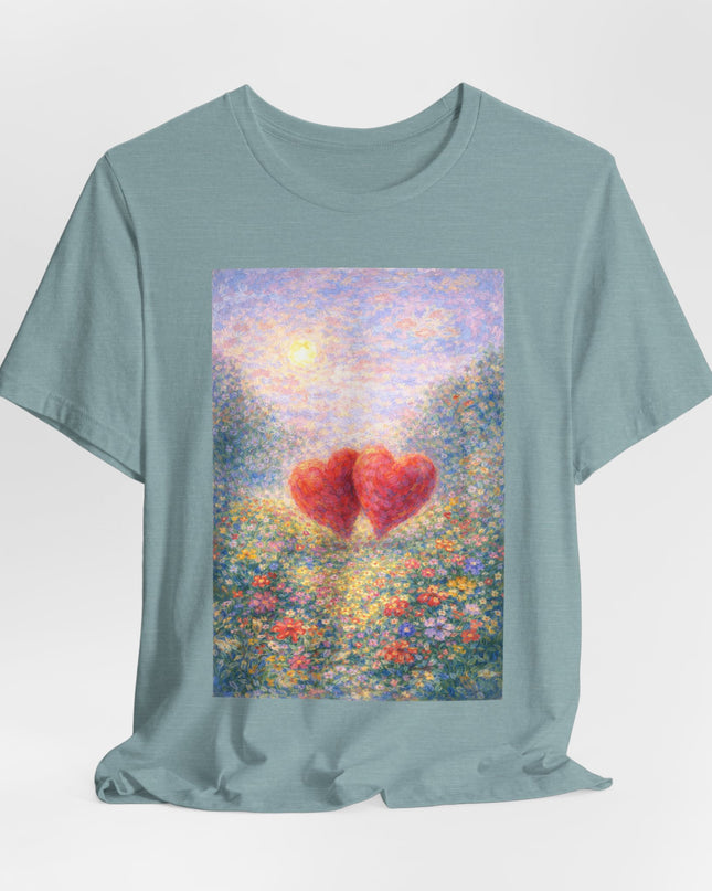 "Valentine's Day - Monet Style" Unisex Jersey Short Sleeve Tee