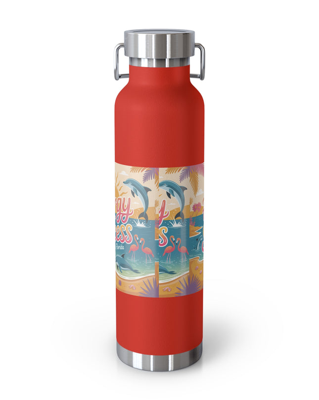 "February in Florida, Energy for Success" Copper Vacuum Insulated Bottle, 22oz