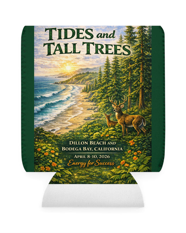 "Tides and Tall Trees" Can Cooler Sleeve