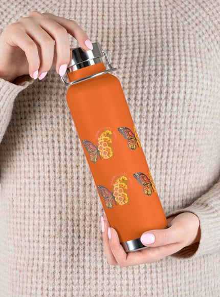 "Butterflies and Poppies Marin County, California" Copper Vacuum Insulated Bottle, 22oz