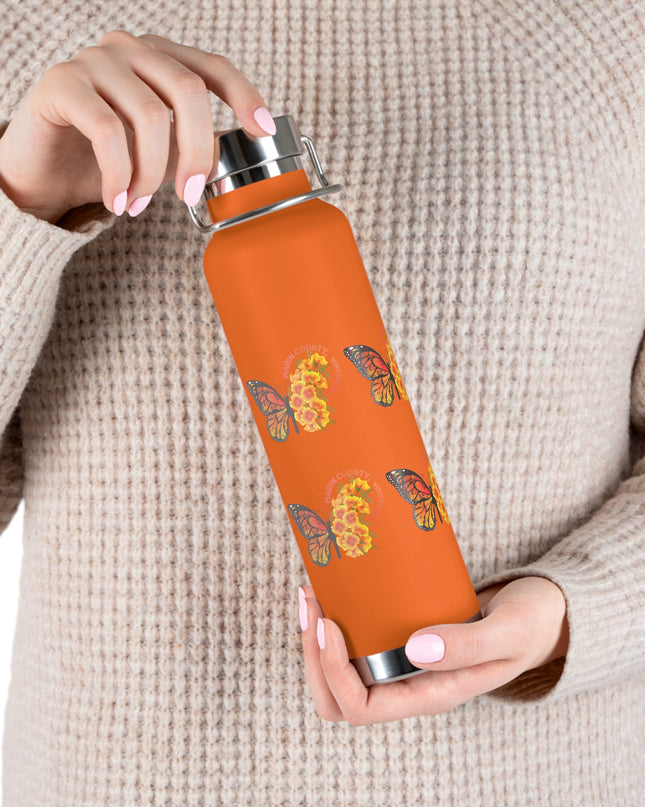 "Butterflies and Poppies Marin County, California" Copper Vacuum Insulated Bottle, 22oz