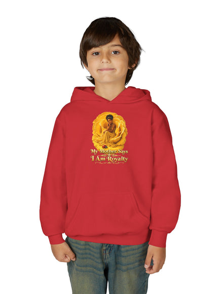 "My Mother Says I am Royalty" Youth Heavy Blend Hooded Sweatshirt