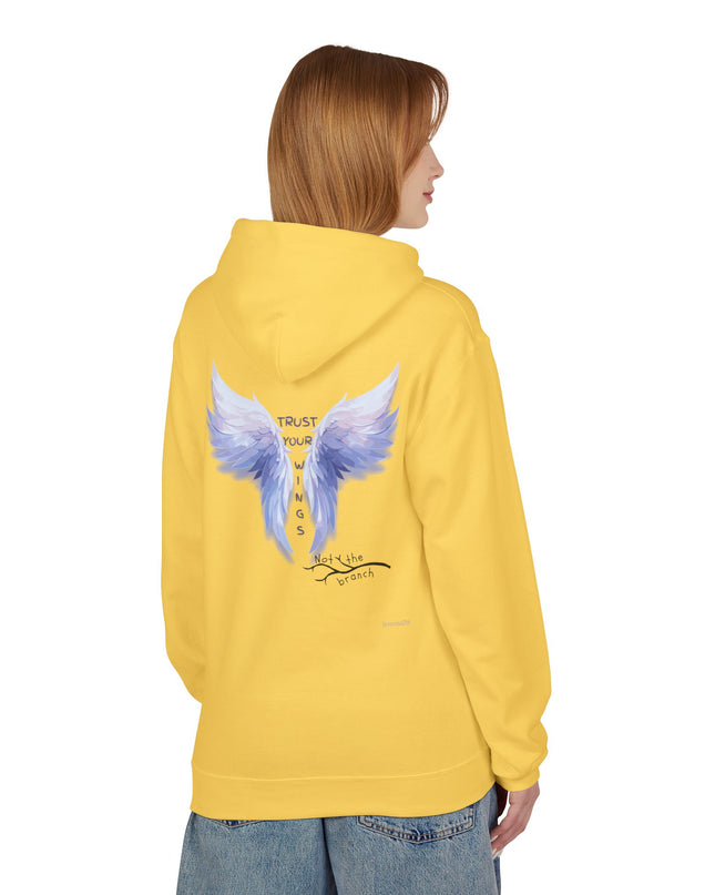 "Trust your Wings, Not the Branch" Unisex Midweight Softstyle Fleece Hoodie