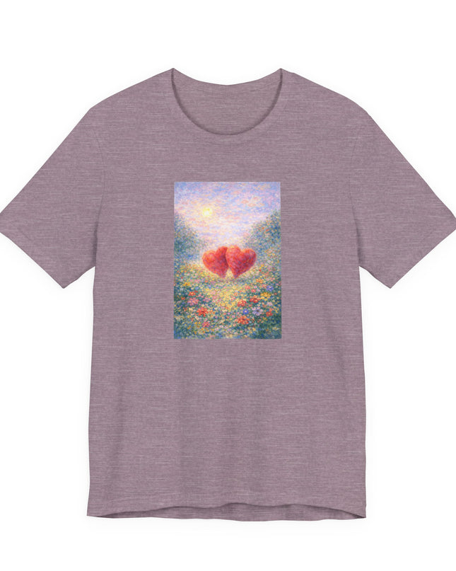 "Valentine's Day - Monet Style" Unisex Jersey Short Sleeve Tee