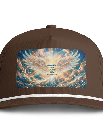 "Stronger and Wiser than Yesterday" Sunwashed Rope Cap