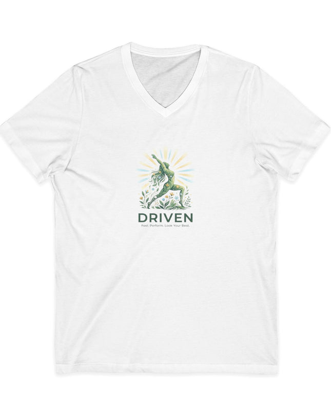 "Driven" Unisex Jersey Short Sleeve V-Neck Tee